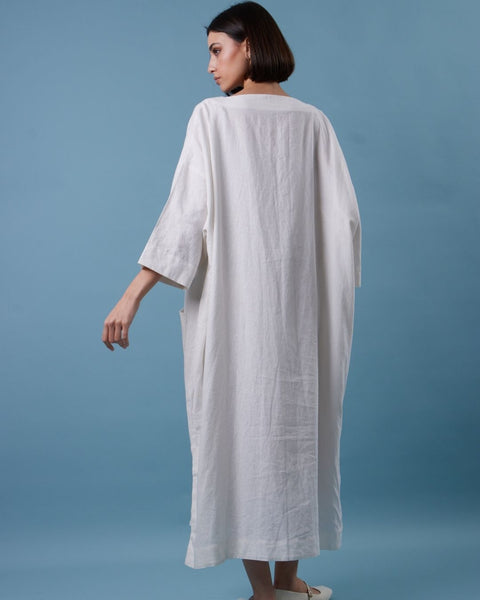 White Linen Dress-Oranges of Yafa | برتقال يافا