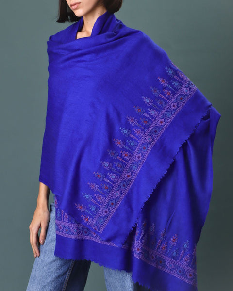 Merino Wool Shawl Yafa Embroidery| تطريز يافا