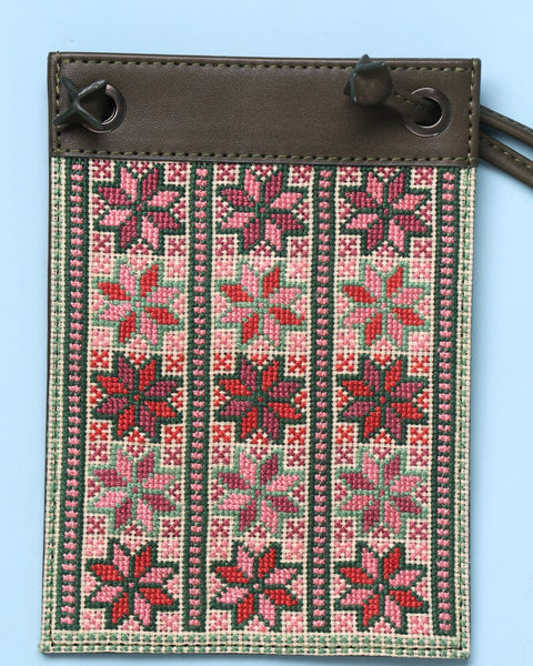 Green Leather Side Bag-Eye of the Cow of Hebron | عين البقرة من الخليل
