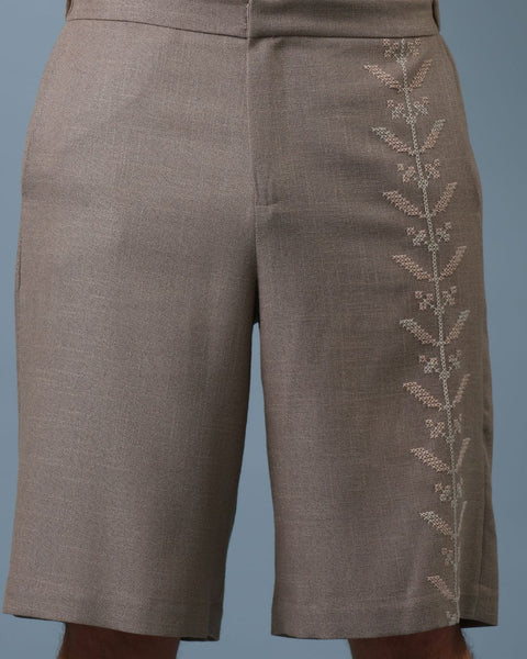 Grey Meshwar Set- Palm Tree | شجرة النخيل