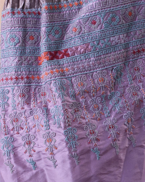 Silk Shawl Rumi Flowers of Ramallah- زهور الرومي في رام الله