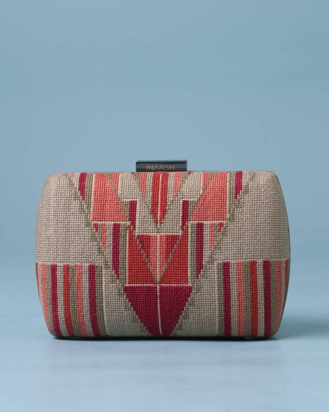 Flat Canvas Clutch- Gaza Embroidery | تطريز غزة