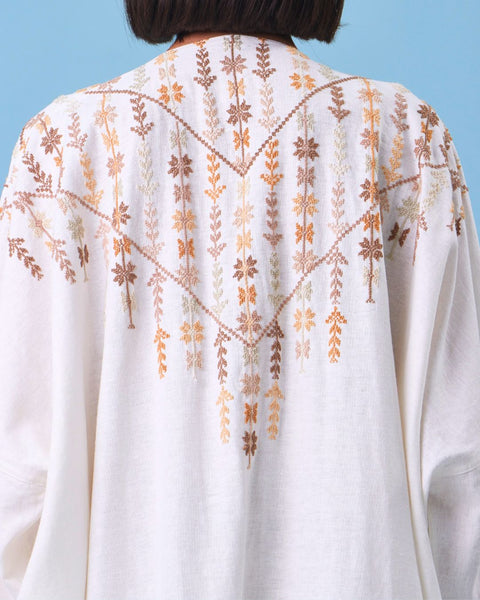 Long Sleeves Cotton Abaya Road of Stars from Jaffa |طريق النجوم من يافا