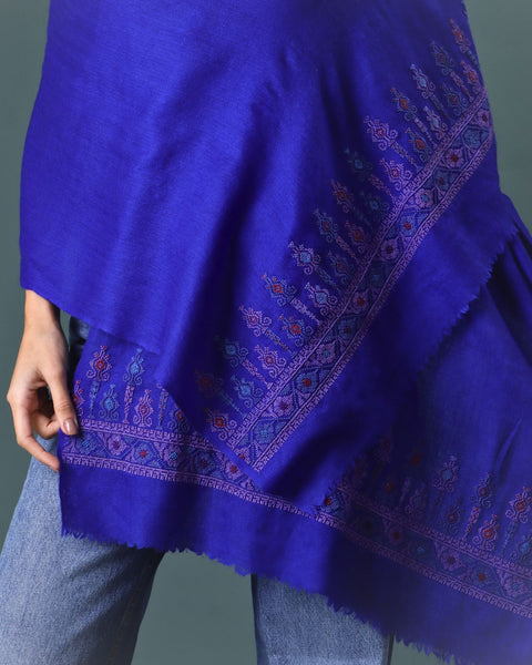 Merino Wool Shawl Yafa Embroidery| تطريز يافا