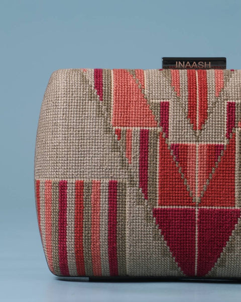 Flat Canvas Clutch- Gaza Embroidery | تطريز غزة