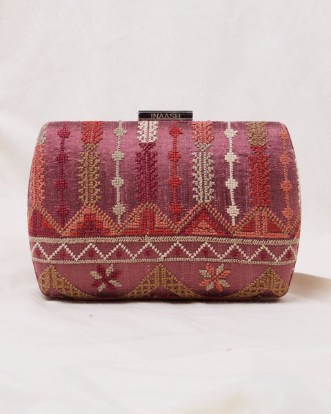 Flat Silk Clutch-Tiles of Galilee | بلاط الجليل