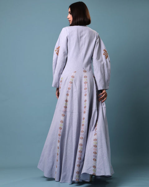 Linen Abaya Dress Apple Branch | فرع التفاح