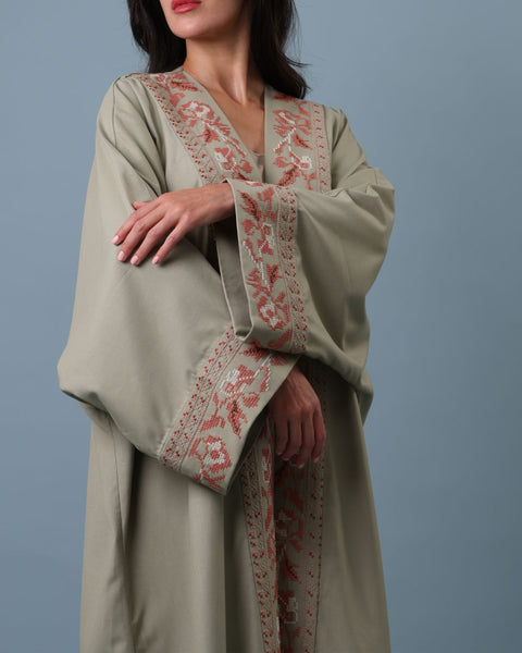 Dar Abaya- Flowers $ Border | إطار زهور