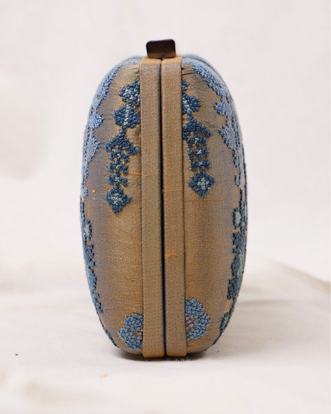Flat Silk Clutch-Yafa | تطريز نترات يافا