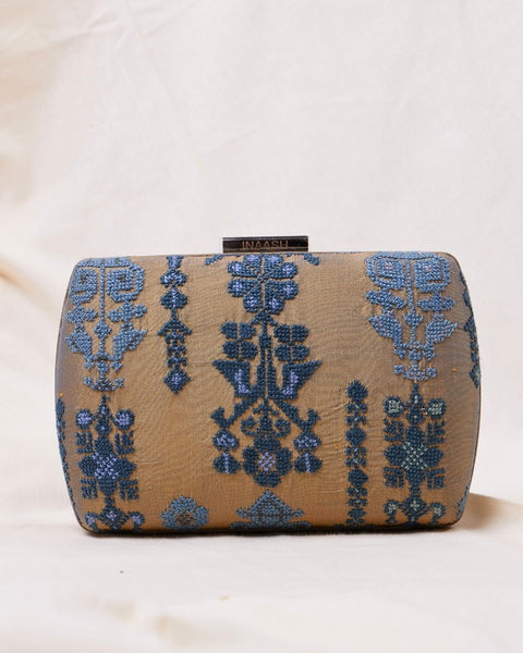 Flat Silk Clutch-Yafa | تطريز نترات يافا