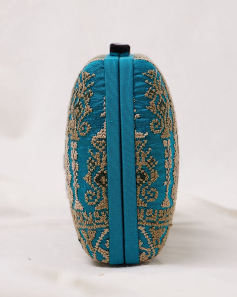 Flat Silk Clutch-Yafa | تطريز نترات يافا