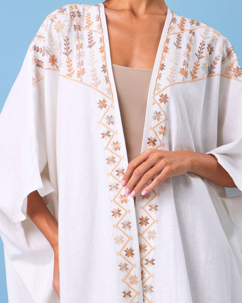 Short Sleeves Cotton Abaya Road of Stars from Jaffa |طريق النجوم من يافا