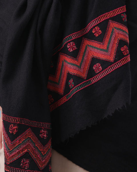 Silk Merino Shawl Black