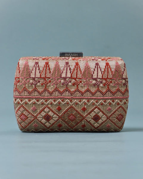 Flat Silk Clutch- Gaza Embroidery | تطريز غزة