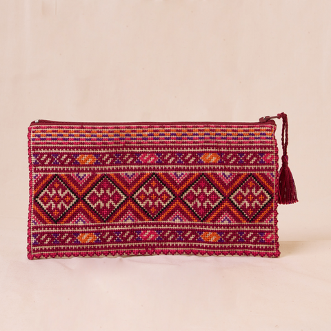 Zipper Pouch-Burgundy