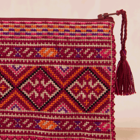 Zipper Pouch-Burgundy