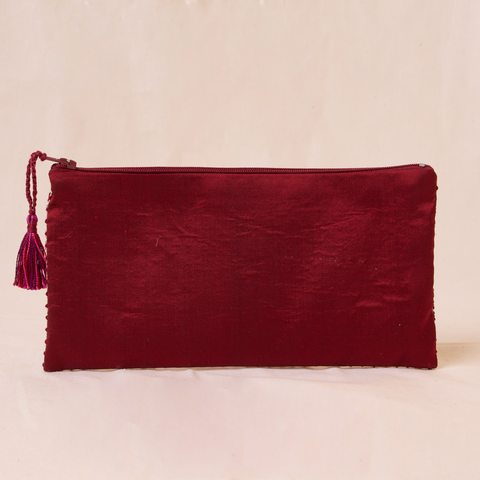 Zipper Pouch-Burgundy