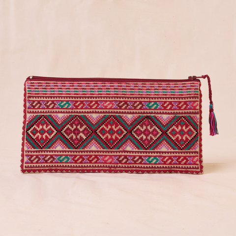Zipper Pouch-Burgundy