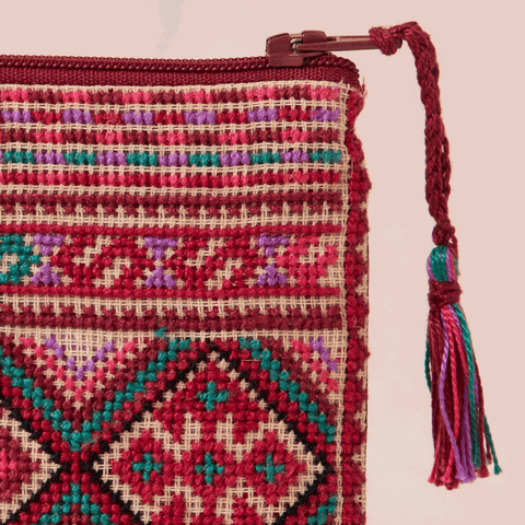 Zipper Pouch-Burgundy