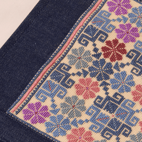 Denim Bag-Small Flowers of Yafa | زهور يافا