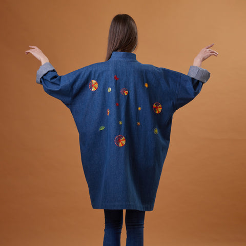 Denim Shirt Jacket-Sphere of Palestine