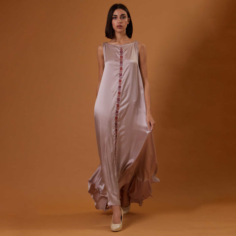 Silk Flow Dress-Pink