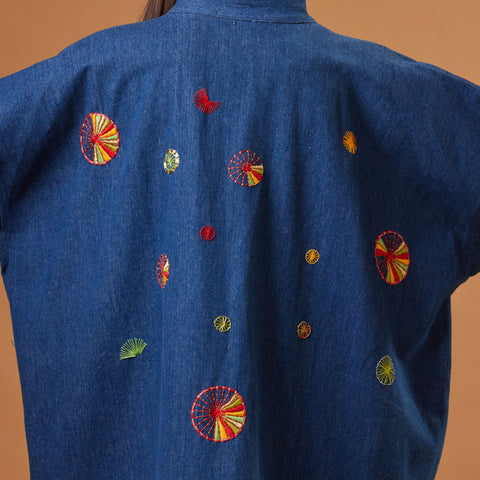 Denim Shirt Jacket-Sphere of Palestine