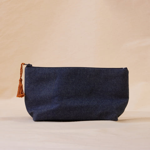 Denim Pouch- Yellow Carnations & Corn | القرنفل والذرة