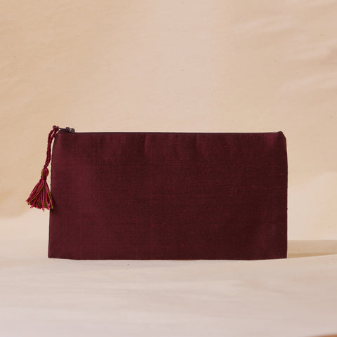 Zipper Pouch-Burgundy