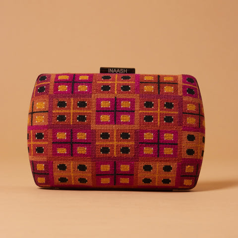 Flat Canvas Clutch- Red Windows of Palestine