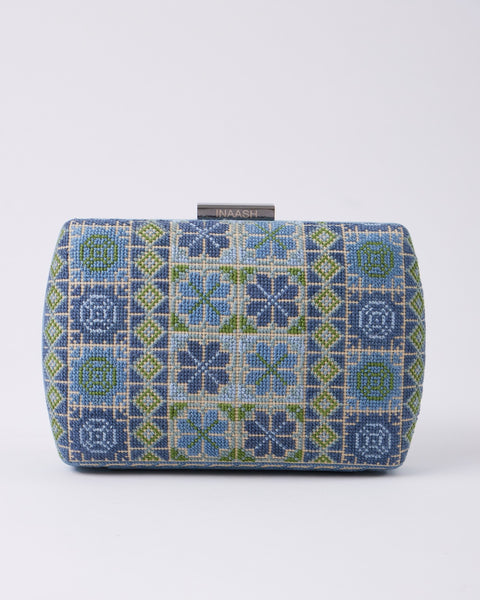 Flat Canvas Clutch- Jerusalem Embroidery | تطريز القدس