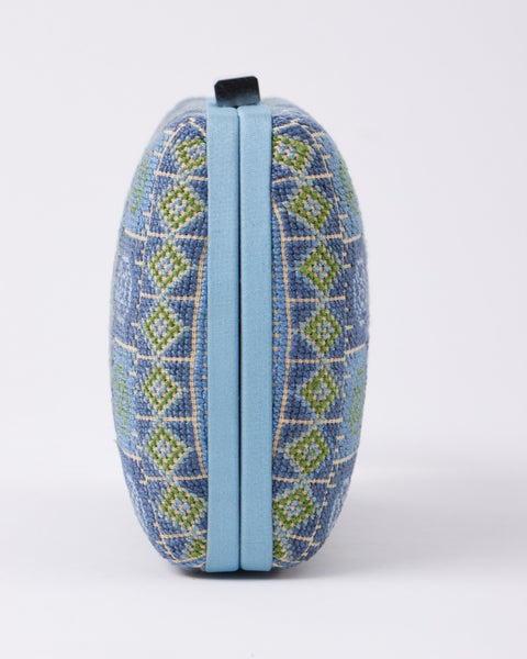 Flat Canvas Clutch- Jerusalem Embroidery | تطريز القدس