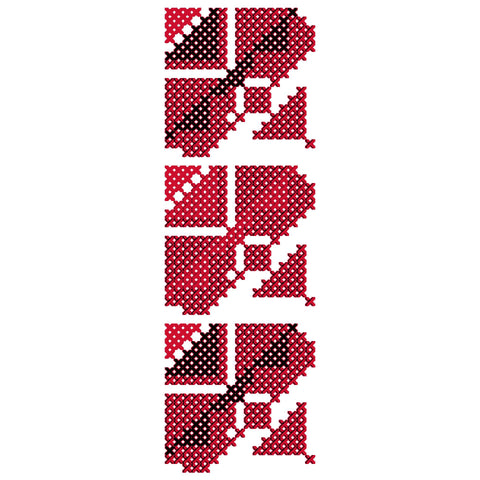 Al Hijabat, Zrar Ward / Hijabat Geometric Triangular Shapes, Flower Buttons | الحجابات، زرار ورد
