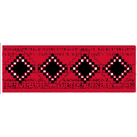 Nafnoof Mawj Al Bahr / Diamond Geometric Pattern Waves of the Sea Border | نفنوف موج البحر