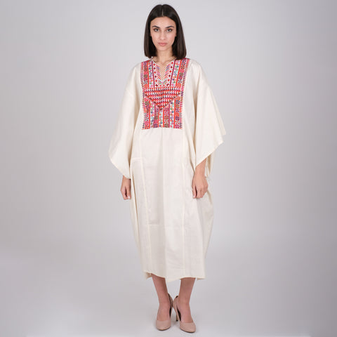 Red Butterfly Caftan Multiple Embroidery | التطريز المتعدد