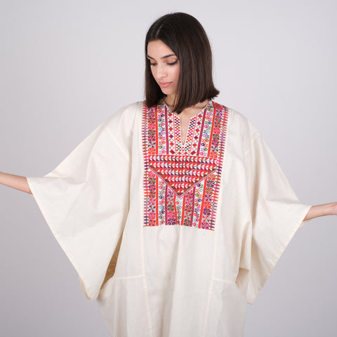 Red Butterfly Caftan Multiple Embroidery | التطريز المتعدد