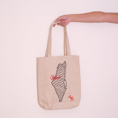 Map of Palestine Tote Bag-Salwan
